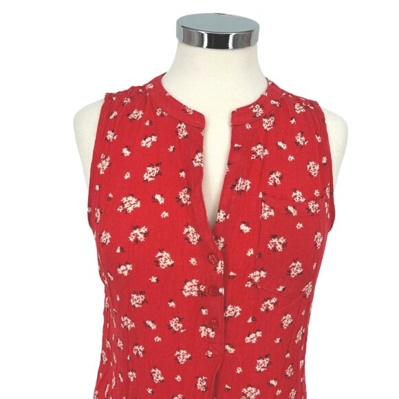 Market & Spruce Floral Sleeveless Casual Blouse Pink Size Medium NWT - Picture 3 of 8